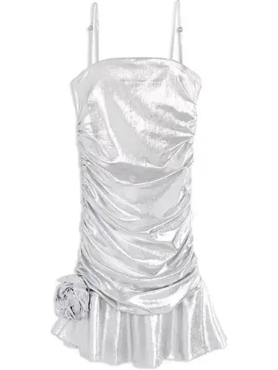 Theme Other - Theme Silver Shimmery Spaghetti-Strap Party Dress NWT Girls Size Lg